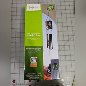 Mainstays LED Solar Wind Chime with Green Hummingbird